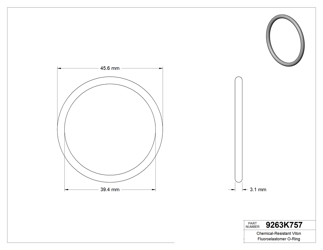 Technical drawing - 9263K757
